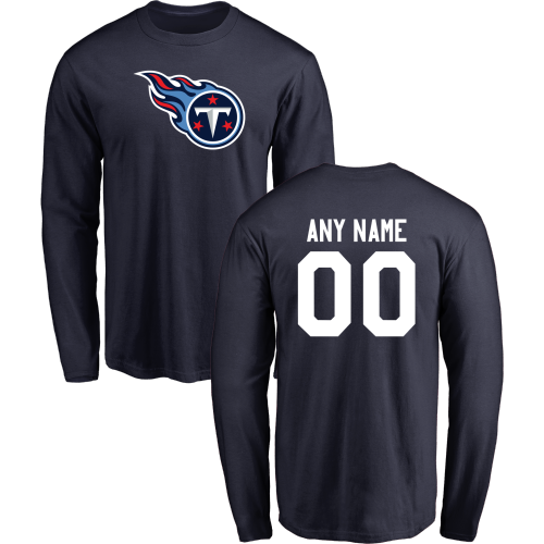 Men Tennessee Titans Design-Your-Own Long Sleeve Custom NFL T-Shirt